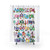 Colorful alphabet and animal print kids shower curtain