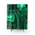 Malachite faux marble shower curtain with gold veins