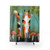Cute Calico Cat Mushroom Lover Shower Curtain