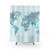 World Map Teal Shower Curtain