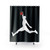 White Dunk Shower Curtains with Michael Jordan Inspired Design