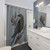 Raven Shower Curtain with Autumn Leaf Design