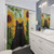 Whimsical dandelion with sunflowers shower curtain