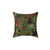 Tropical Botanical Night Garden Throw Pillow