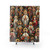 Christian Shower Curtain with Saints and Religious Imagery