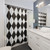 Black and White Harlequin Pattern Shower Curtain