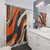 Wavy abstract pattern shower curtains