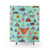 Vibrant Lepidoptera Shower Curtain featuring a colorful moth and butterfly design