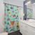 Vibrant Lepidoptera Shower Curtain featuring a colorful moth and butterfly design