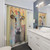 Flower Cow Shower Curtain with Whimsical Farmhouse Design
