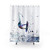 Watercolor kiteboarding shower curtain