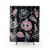 Spooky Halloween Shower Curtain with Pumpkins and Skeletons