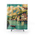 Retro Travel Poster Lake Garda Shower Curtain