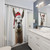 Festive llama wearing a christmas hat shower curtain