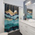 Midnight Ocean Shower Curtains - Celestial Seascape Design
