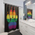 Gay Pride Paw Print Shower Curtain