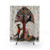 Fox and Crow Shower Curtains with Whimsical Woodland Pattern