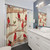 Colorful Cardinal Bird Shower Curtain