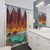 Nature-inspired Peak Shower Curtain with scenic landscape design