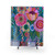 Exuberant floral shower curtain with vibrant blooms