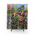 Floral collage shower curtain with nature and garden motifs