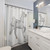 Beautiful white horse shower curtains