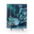 Northern Lights Shower Curtain with Polar Bears and Winter Illustrations