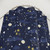 Galaxy themed shower curtain with cosmic, starry sky design