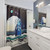 Alien Shore Shower Curtains featuring TARDIS-inspired design