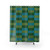 Aqua Green Moquette Pattern Shower Curtains
