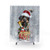Wirehaired Pointer Dog Christmas Shower Curtains