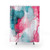Abstract ink pink and teal pattern shower curtains