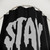 Stay Weird Typography Shower Curtain