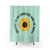 Sunny shower curtain with cheerful lyrics