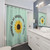 Sunny shower curtain with cheerful lyrics