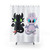 Toothless and Light Fury Dragon Shower Curtains