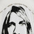 Kurt Cobain inspired shower curtain featuring a digital sketch design