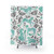 Cheetah print shower curtains in mint and black color palette