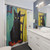 Artful Shower Curtain Featuring Cute Cat Illustration