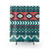 Bohemian Tribal Shower Curtain with Teal, Turquoise, and Terracotta Patterns
