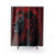 Red Lion Shower Curtains with Majestic Big Cat Design