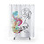 Cartoon dog walker shower curtains
