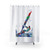 Windsurfing shower curtain with watercolor design
