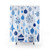 Blue and White Christmas Themed Shower Curtain