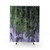Rainforest Green and Lilac Abstract Painting Shower Curtains