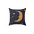 Vintage Gold Moon and Stars Pillow