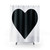 Black heart-themed shower curtain