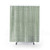 Sage Green and White Striped Shower Curtain