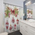 Red Chinoiserie Christmas Shower Curtain