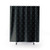 Photorealistic Quilted Black Velvet Shower Curtains with Diamond Pattern